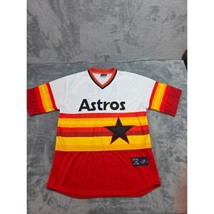 Majestic Nolan Ryan Houston Astros Rainbow Jersey Cooperstown Collection XL Mens